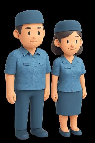 Dua orang sedang berdiskusi menggunakan laptop di platform Ruang Bimbel